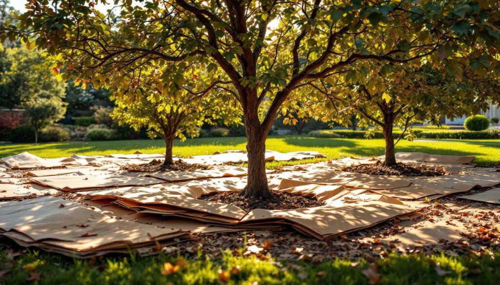 The cardboard barrier that stops weeds around trees: how layering blocks sunlight