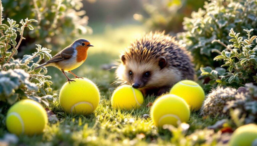 Why placing tennis balls in your garden could save birds and hedgehogs this winter